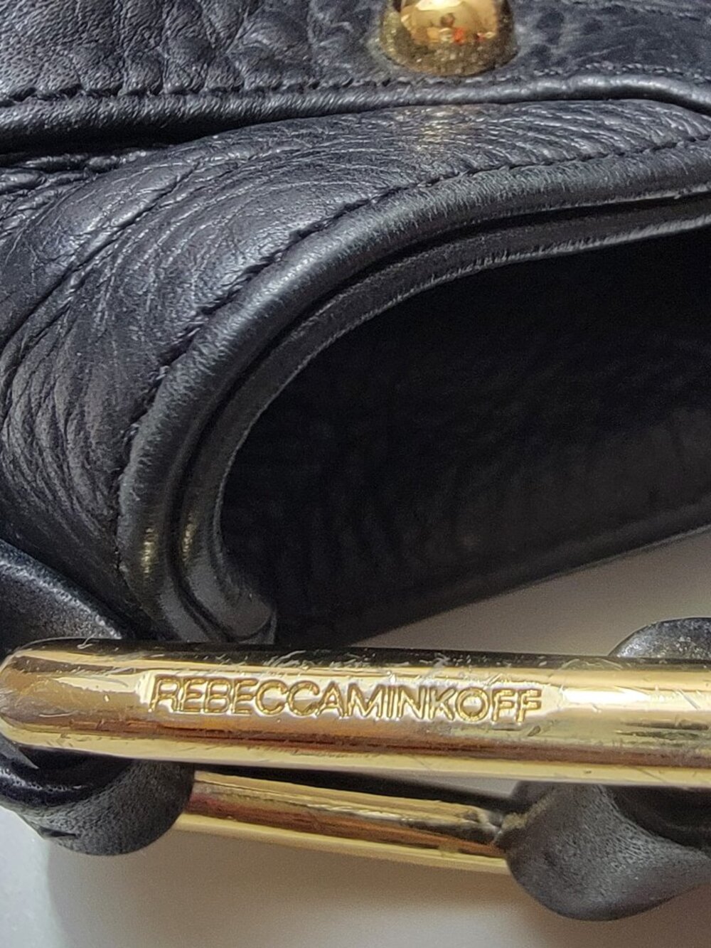 Rebecca Minkoff Nikki Hobo Black Pebbled Leather Gold Hardware Shoulder Bag Soft - Picture 2 of 12